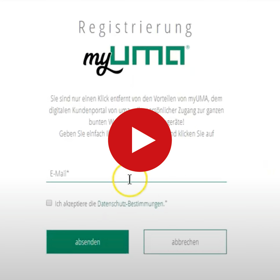 Registrierung myUMA