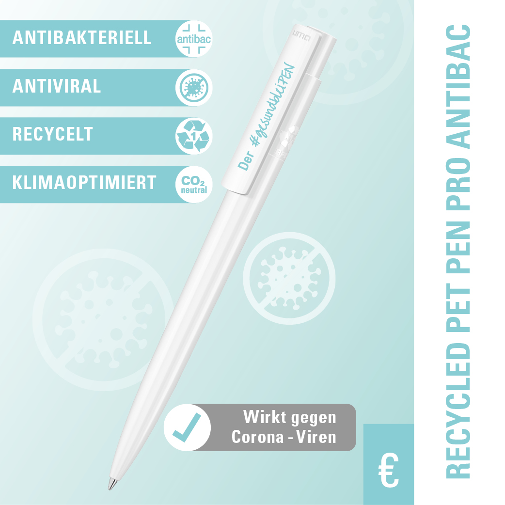 uma RECYCLED PET PEN antibacterial